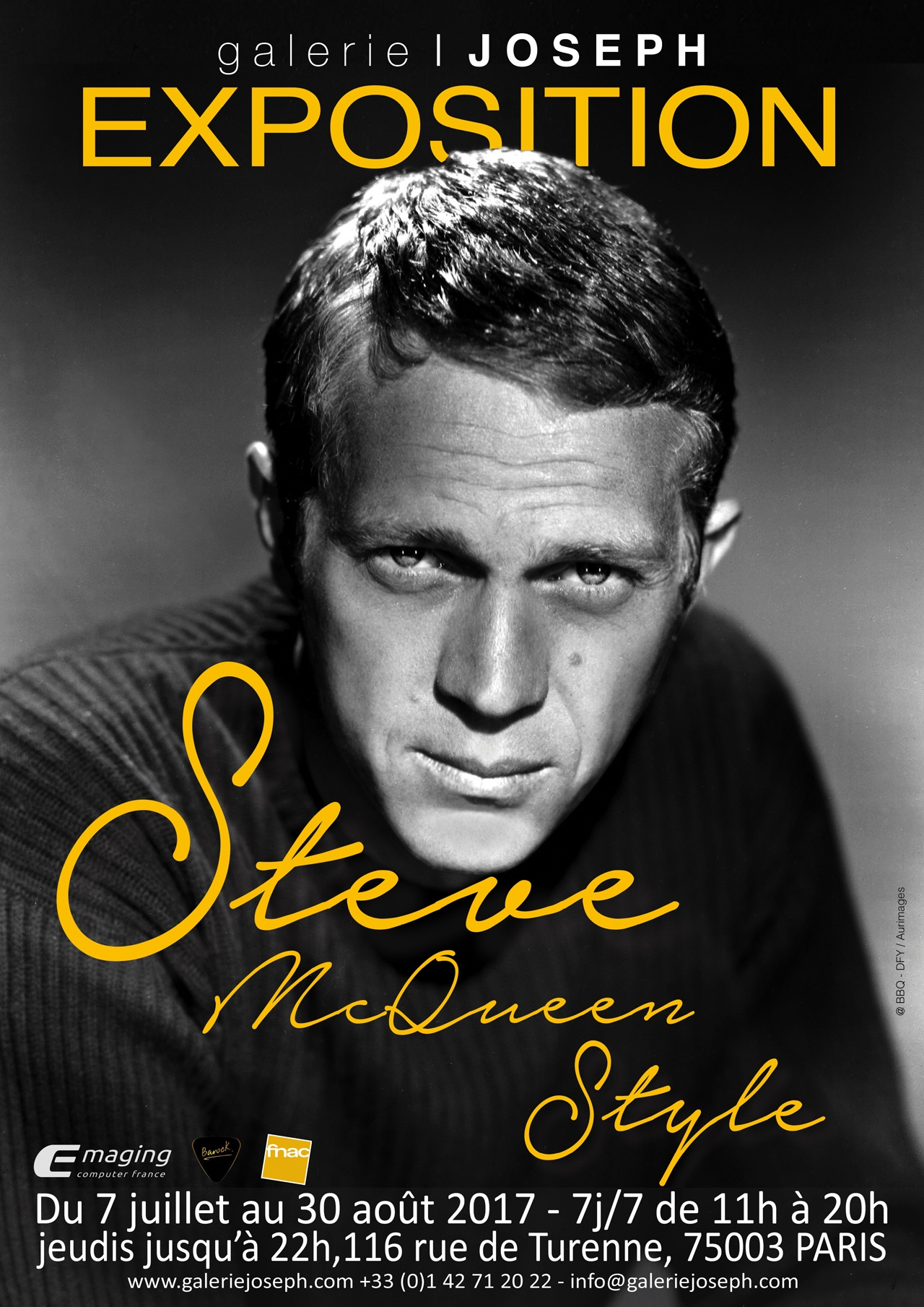 Affiche officielle de l'exposition Steve McQueen Style