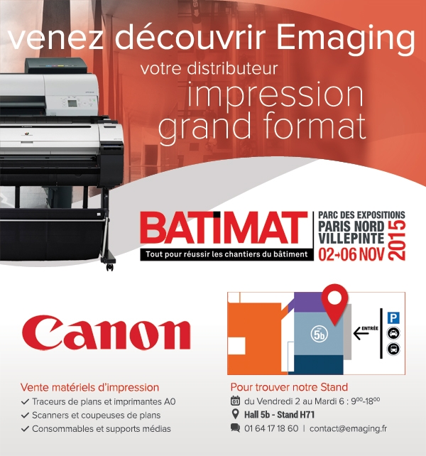 Prospectus annonce Batimat 2015 pour Emaging