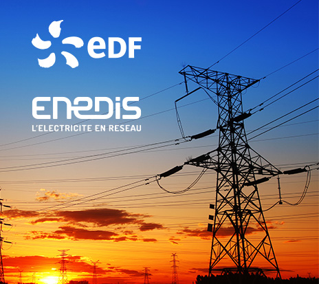 Illustration avec logos des clients EDF et ENEDIS